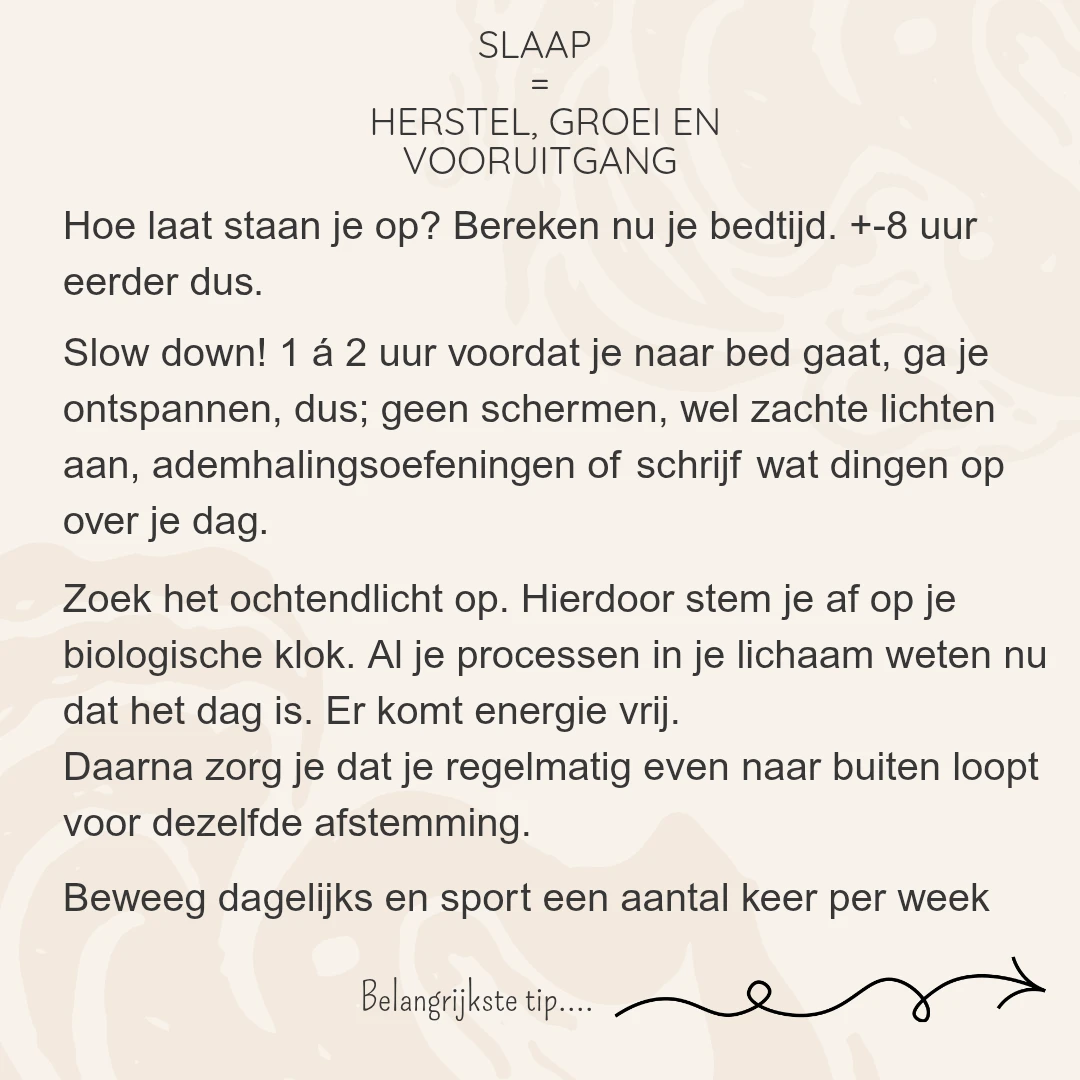 Slapen is herstel, groei en vooruitgang - Bewuste-Keuzes.nl - Ilse Bruggink